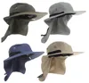New Boonie Fishing Boating Hiking Outdoor Snap Hat Brim Ear Neck Cover Sun Flap Cap Polyester Adjustable 55-63 cm 4 Colours 2019