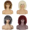2020 Peruca de venda a quente na Europa e América Fábrica Preço Direto Peruca Moda Mulher Realista Alta Temperatura Seda Curta Curly Wig