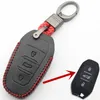 Flybetter oryginalna skóra 3 Button Smart Key Cover for Peugeot 30085082008 dla Citroen C4LDS6C6DS5