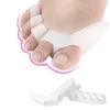 10Pairs / Lot Silicone Toe Separator Soft 5-Hole Hallux Valgus Straightener Orthodontic Toe Cover Foot Care Tool Orthopedic Innersula