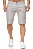 Cool Hommes Slim Fit Coton Solid Coton Blend Soft Travail Uniforme genou Longueur Casual Short Armée Été Armée Vert Blanc Blanc Beige Shorts