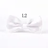 Nouveau Style hommes noeud papillon Wediing garçon cravate couleur unie blanc/noir/rouge foncé/rouge/argent/gris/violet/rose fête de mariage B1