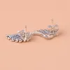 100% echte 925 sterling zilveren vleugel oorbel vrouwen meisjes feest sieraden voor pandora veer oorknopjes met originele doos set
