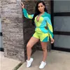 Neon Green Plus Size Women Play -Cuit Elegant Summer Romp