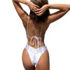 Bikinis ensemble 2021 Sexy femme Micro plis maillots de bain femmes coupe haute Bikini String maillot de bain pour maillot de bain blanc Beachwear2416