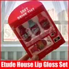 Etude House Lip Maquiagem Waterproof Matte Liquid Lipstick Velvet Soft Drink Tint Lip Gloss Set Moisturizer Sexy Long-lasting Lip Gloss 4pcs