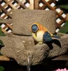 4 PcsSet Resina Birds Estátua Figurine Início Jardim DIY Bonsai Secretária Decor Ornamento Decoração
