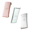 Hot Sale Simple Green Gold Silver Rosa Läder Penna Case School Supplies Stationery Present Storage Bag Pencil Box