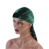 Унисекс Мужчины Женщины Дышащий Бандана Hat бархат Durag do doo du rag с длинным хвостом повязка на голову Головные уборы chemo cap Аксессуары для волос