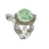 Nouveau homme et femmes personnalité de la personnalité d'animal de mode Bijoux vert sculpture Blackbrown Zircon Turtle Banquet Banquet bijoux 4843506