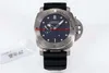 ZF Factory Submersible Mens Watches PAM371 Wristwatch Titanium Sport Watch Watches Luminous Sapphire P9001 Automatic ME277R