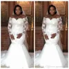 Mermaid New Sweetheart Wedding Dresses Long Sleeves Modest Slim Formal Full Lace Bridal Gowns Customized Garden Vestidos De Marriage