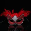 Mode kvinnor sexig räv mask hallowmas venetian ögonmask masquerade fjäder påsk dans fest semesterboll klä upp masker