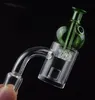 DHL 25mm Core Reactor 4mm Bottom Quartz Banger Nail con filatura colorata Bubble Ball Cyclone Carb Cap 10mm 14mm 18mm per piattaforme petrolifere