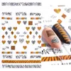 1 pièces ongles autocollants décalcomanies imprimé léopard Animal motif conception 3D adhésif manucure outils curseurs Nail Art décoration JIF505-510