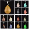 Ketting sieraden goedkope helende kristallen touw kettingen prachtig natuursteen hangers kruis hangers groothandel stenen kettingen