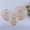 Candle Holders Gold Plated Crystal Candlestick Candle Lantern Candelabra Home Decoration Wedding Party Pencil Container