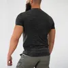 Sneldrogende Compressie Heren Korte Mouw T-shirts Running Shirt Fitness Tight Tennis Soccer Jersey Gym Echt T-shirts Maat M-XXL