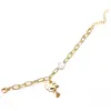 Vintage Retro Circle paljetter pärlor pärlor rose blommelband charm varp guldmetallkedjor armband för kvinnor modesmycken acc6031536