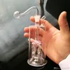 Accessoires de bongs en verre de pot de couleur à quatre mâchoires ﾠ, Pipes à fumer en verre colorées mini-tuyaux à main multi-couleurs Meilleure pipe en verre à la cuillère