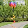 Rainbow Stripe Grid Windsock Hot Air Balloon Wind Spinner Garden Yard Outdoor Decoration Hanging Decoration SN1067