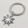 l'argento dei monili di Keychain dell'anello chiave 20pcs/lot ha placcato gli accessori chiave del pendente di fascini di Sun nuovi