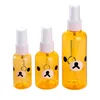 30ml 50ml 100ml Cartoon Bear Plastflaska Refillerbar bärbar prov Parfymflaska Desinfektionsmedel Tomma Sprayflaskor Förpackning