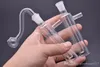 Små glas vatten bongs rör dabbar riggar nano bubbler glas olje rigg bong perc downstem återvinning av vatten med 10 mm oljeskål och slang