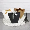 5 sacchetti di carta Kraft bianchi, sacchetti di caramelle neri bianchi, bomboniere, confezioni regalo, sacchetti per decorazioni per feste di compleanno con nastro