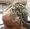 Naturellement Glam gris queue de cheval femmes extension de cheveux afro bouffée kinki gris queue de cheval de cheveux humains pour les femmes noires 120g