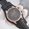 Montres de sport pour hommes, montre à bracelet marron, luxe, boîtier en acier noir, chronographe à Quartz, orologi da lusso212y