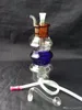 Colore pagoda forma narghilè bong in vetro accessori ﾠ, pipe in vetro colorato mini multi-colori Hand Pipes Best Spoon glas