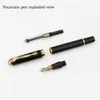 Jinhao 500ブラックファウンテンペン2種類0.5mmインクペン高品質の事務用品ビジネスプレゼント