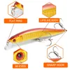 3 pçs / lote de pesca minnow isca 3d olhos 100mm 8,3g flutuante laser aritificial plástico duro com 6 # gancho