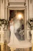 Sexy Brautkleider 2020 Eine Schulter Illusion Spitze Applikationen Brautkleider Ärmellos Sweep Zug Schlankes Hochzeitskleid