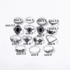 5 Set (15 stks / set) Bohemen Bloemen Kristal Crown Finger Band Ringen Set Trendy Silver Joint Knuckle Dames Sieraden Accessoires Geschenken