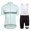 Heren RAPHA team Fietsen Korte Mouwen jersey koersbroek sets Zomer Outdoor Bike Sport uniform Fietsen Kleding Y21030506334H