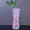 PVC 折りたたみ花瓶折りたたみウォーターバッグプラスチックウェディングパーティー花瓶環境に優しい再利用可能なホームオフィス花瓶 27*12 センチメートル