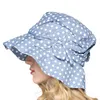 FSファッションの夏のワイドブリムコットンのバケツの帽子のための女性の水玉模様の太陽の帽子カジュアルな女性フロッピーUVビーチバイザーキャップy19070503