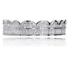 New Discount Baguette Set Teeth Grillz Top Bottom Silver Color Grills Dental Mouth Hip Hop Fashion Jewelry Rapper Jewelry7165408