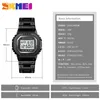 SKMEI 2019 NEW Men's G-Style Digital Watches Luxury Stainless Steel Square Electronic Wristwatches Womens LED Sprots Watch