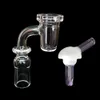 New Quartz Banger with Dabble and Cap 2IN1 quartz nail 10mm/14mm/18mm female/male clear joint real 100% quartz