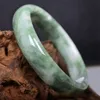 새로운 비제이드 녹색 보석 빈티지 팔찌 팔찌 매력 순수한 자연 옥 발