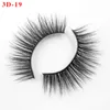 100 pair In stock Long 3D mink hair false eyelashes to make eyelash lengthening version by hand with paper box free shipping