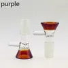 Bong en verre de 5 mm d'épaisseur glisse avec poignée bol entonnoir sablier mâle coloré 14 mm accessoires pour fumer bongs de conduite d'eau bols de 18 mm capiteux