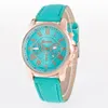 Hot Sales Unisex Geneva Lederen PU Quartz Horloges Mannen Damesmode Casual Roma Herenhorloge Casual Jurk Rose Gold Polshorloges YD002