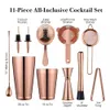 11 Piece Bartender Kit Cocktail Boston Shaker Barware Set Includes 28 and 18 OZ Includes Weighted Shaker Tins Strainer Muddler Bar Tools