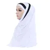 2 Pezzi Donne Musulmane Foulard Scialle Sciarpa Hijab Wrap Copricapo Amira Islamico Copertura Completa Preghiera Cappello Arabo Worshipe Servizio Hijab