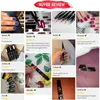 12PCSLOT 3 In 1 Gel Nail Varnish Pen Glitter One Step Nail Art Gel Polish Hybrid 60 Colors UV Gel Lacquer6155518