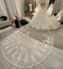 2020 One Layer Beaded 3M Long Cathedral Wedding Veils With 3D Applique Soft Tulle One Layer Bridal Veil Wedding Accessories With Comb